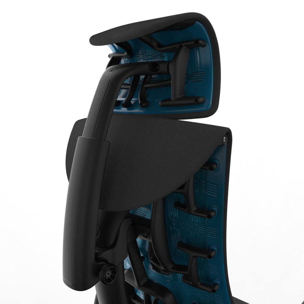 Atlas Headrest for Herman Miller Embody (Black Cyan Gaming)