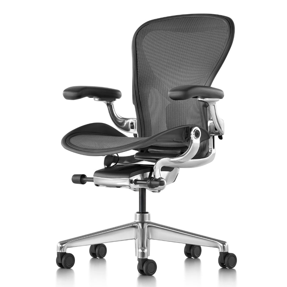 Herman Miller Aeron Remastered Polished Aluminium Refurbished